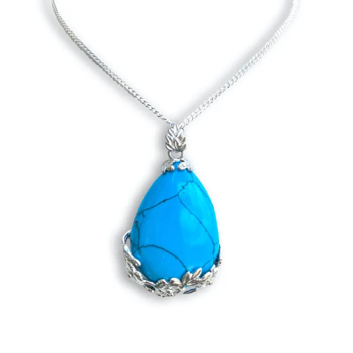Necklaces Magic Crystals Natural Crystal Tear Drop Flower Necklace