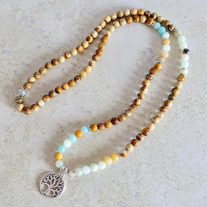 Necklaces Natural Gemstone Mala Necklace Magic Crystals