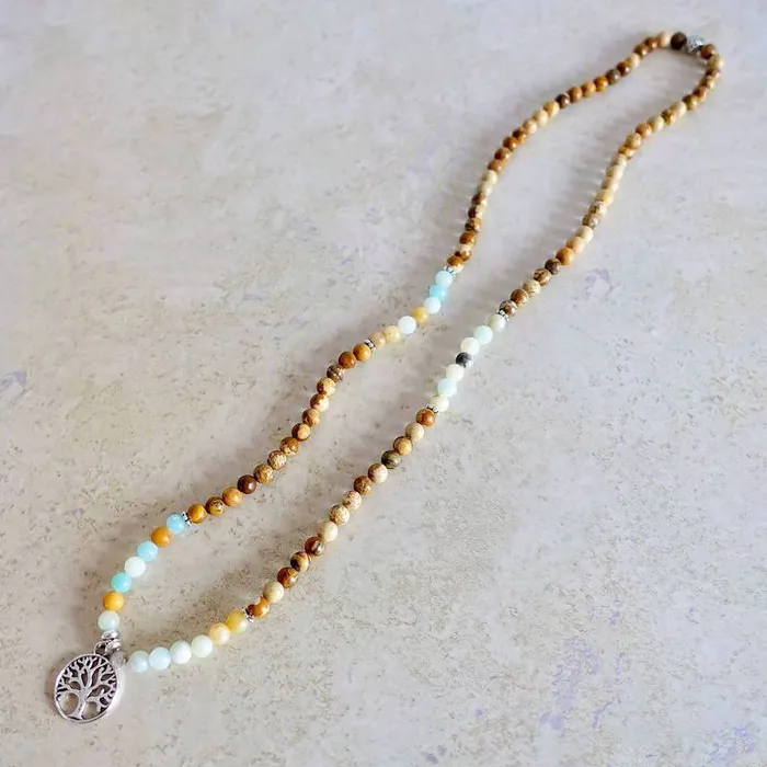Necklaces Natural Gemstone Mala Necklace Magic Crystals