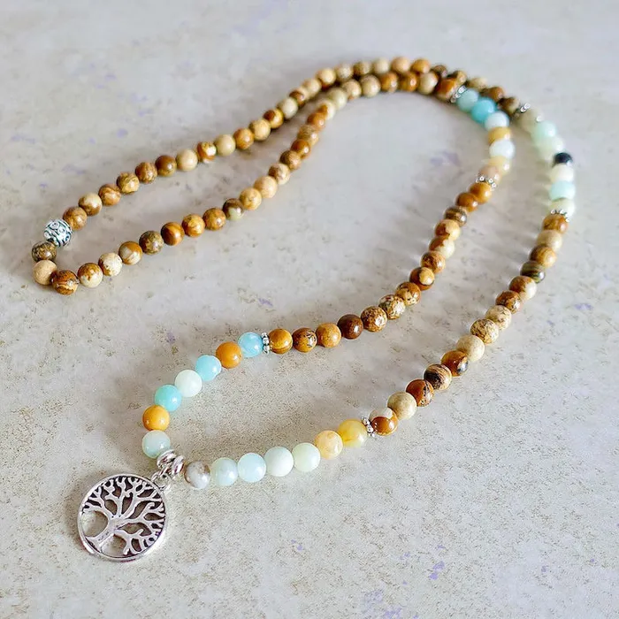Necklaces Natural Gemstone Mala Necklace Magic Crystals