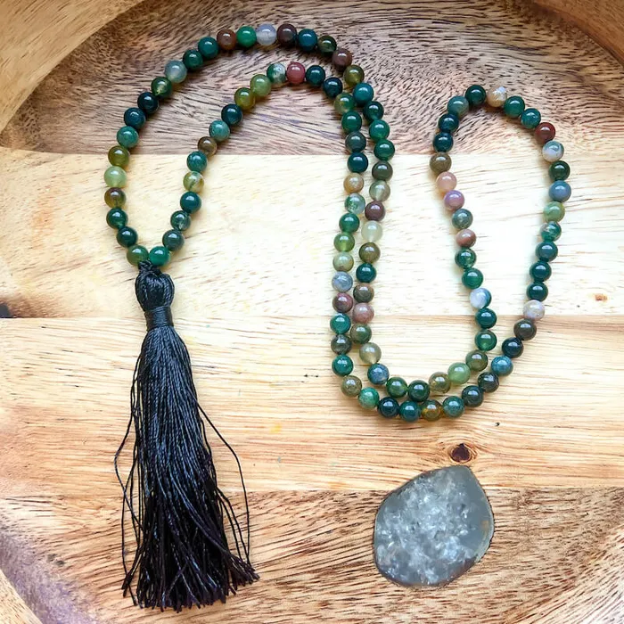 Necklaces Natural Gemstone Mala Necklace Magic Crystals