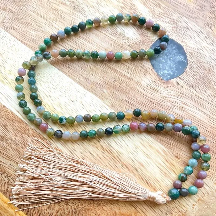 Necklaces Natural Gemstone Mala Necklace Magic Crystals