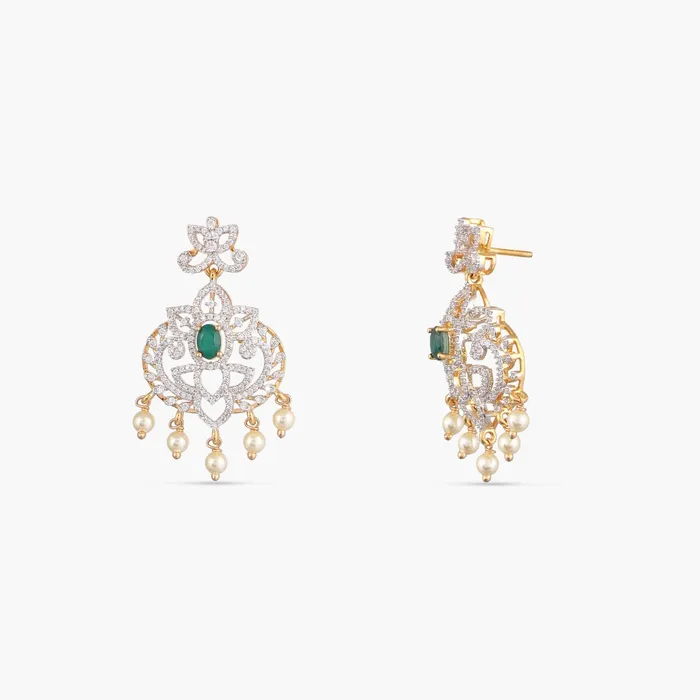 SILVER Niraj CZ Silver Necklace Set Necklaces