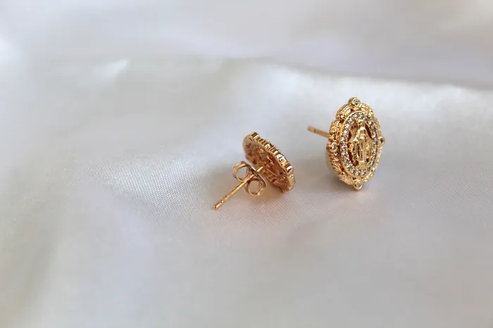 TheLittleCatholic Vintage Virgin Mary Earrings Earrings