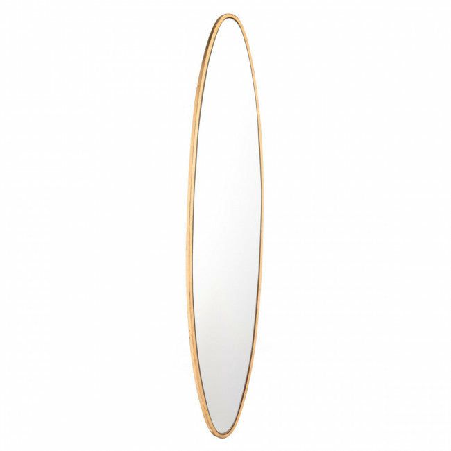 Mirrors |  Simple Large Oval Mirror W/ Gold Frame Office Decor Mirrors