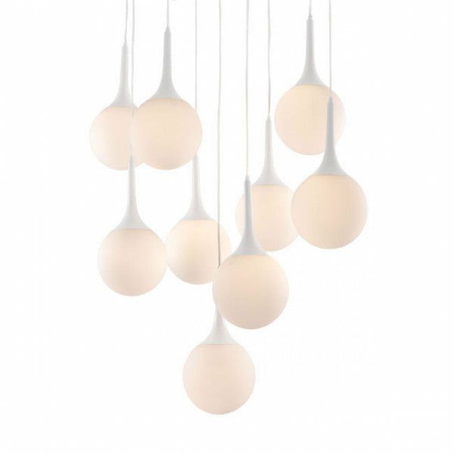 Office Lighting |  Frosted Teardrop Multiple Bulb Hanging Light Office Decor Office Lighting